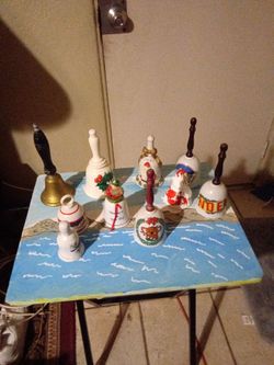 Lot of 10 Christmas themed bells