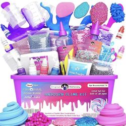 Original Stationery Unicorn Slime Kit, DIY Slime Kit for Girls 7 Years and Up to Make Amazing Unicorn Slimes for Girls and Glow in The Dark Slimes, Fu