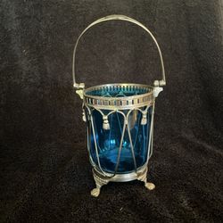 antique Tea Light Votive Candle Holder With Metal Tassels