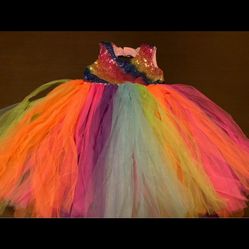 unicorn costume dress size 8 girls