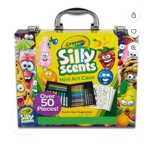 Crayola Silly Scents Mini Inspiration Art Case Coloring Set, Scented School Supplies, Child, 50 Pcs