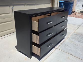 Black 6 Drawer Dresser Free Delivery Included