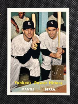 1996 Topps Mickey Mantle / Yogi Berra  Insert #23 Power Hitters New York Yankees