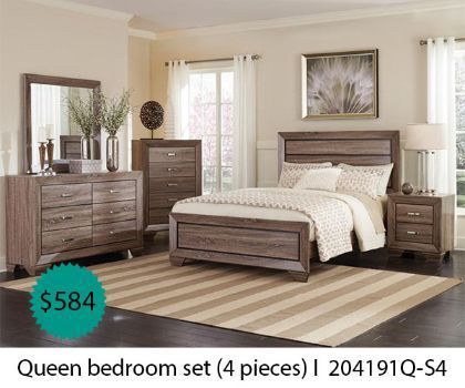 Queen bedroom set 4 pieces