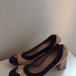 Coach Block Beige Heels