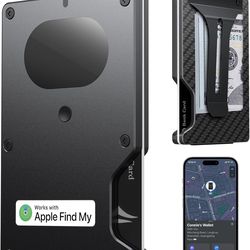 Wallet for Men, Slim Minimalist Wallet Card Holder with Location Tracking, Build in Airtag Chip Compatible with Apple Find My, RFID-Blocking Smart Air