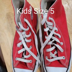 Chuck Taylor Red  Size 5 Kids Converse All Star High Top 
