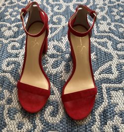 Jessica Simpson Velvet Open Toe Heel 7