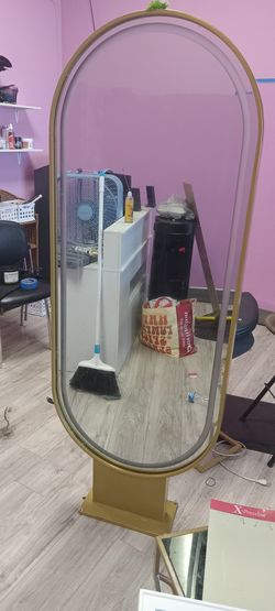 Double sided led arched mirror