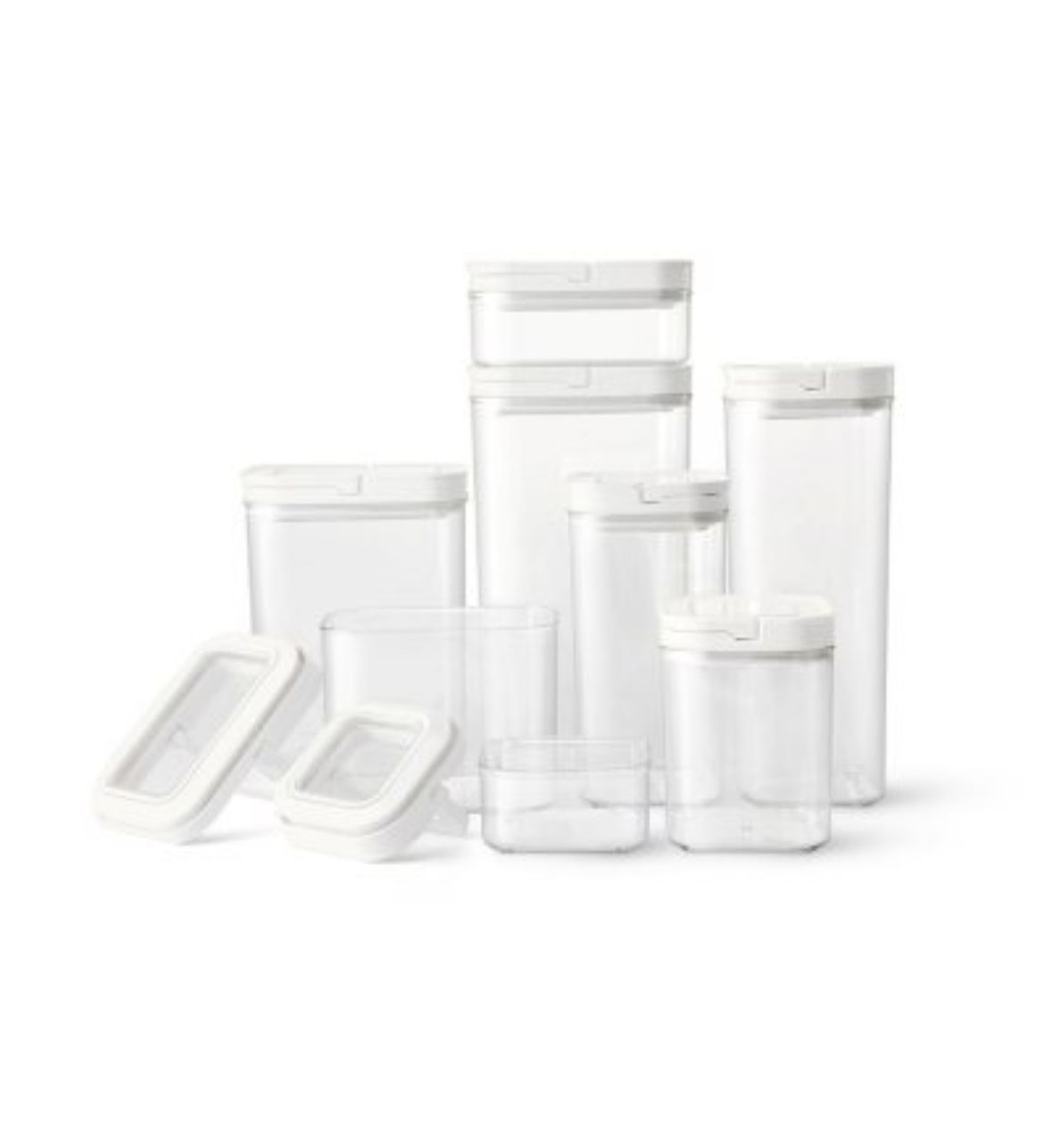 Members Mark 8 Piece Flip Lock Pantry Storage Containers Brand New In Box