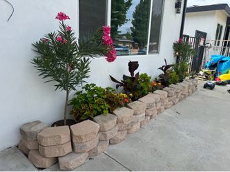 100 Light almond retaining wall blocks