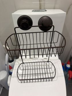 Shower Caddy, Bronze Wire Suction Cup