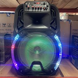12”Bluetooth wireless rechargeable Speaker with Microphone And LED Display Lights 🔊🎶🎶🎤