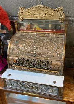 Vintage National Pub Coca-Cola Brass Cash Register No. 333