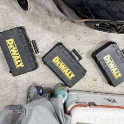 (3) DeWalt corded Rotary drills With case