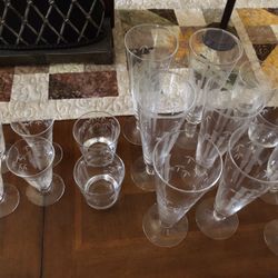 Rare 1950s vintage Noritake Sasaki bamboo etched glasses (16)