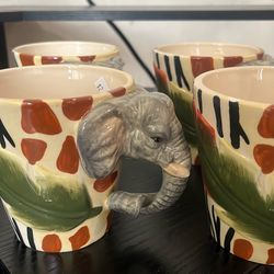 Jungle Themed Coffee Mugs - Set of 4 FREE