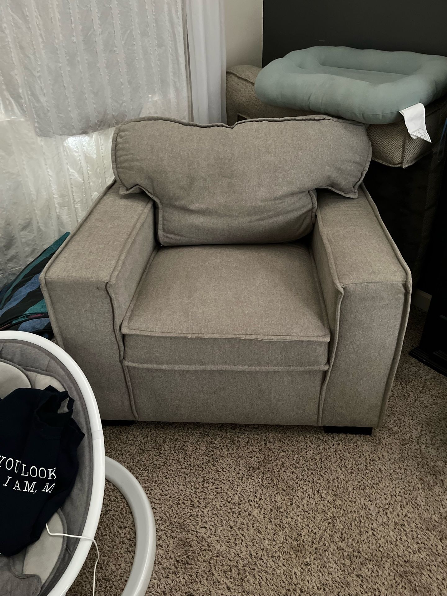 Bobs Furniture Grey Couch