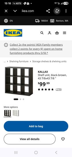 Ikea shelf kallax