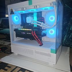 White Gaming PC Ryzen 7 5800XT With 3070