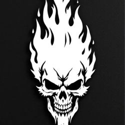 Skull Sticker For Flat Surfaces 