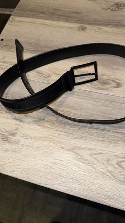 Black Leather Dress Belt