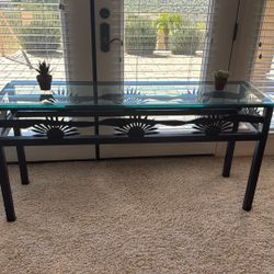 Side Table W/sun Decor