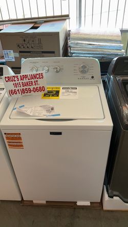 Cruz s appliances sales and repair MAYTAG 3.8 CU FT WHITHE Agitator top load washer Deep fill