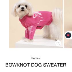 Bow Dog Sweater Size Small From Fitwarm New