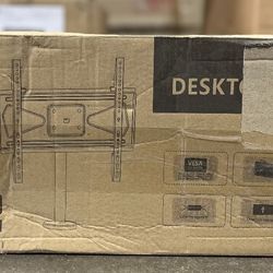 Mount-It! Bolt Down TV Stand | Heavy Duty Swivel Table Top TV Mount for Screens 32" - 55" | Desktop TV VESA Mount with Swivel | Steel, Black