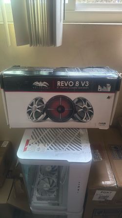 REVO 8 V3 8-inch marine coaxial speakers with RGB lighting