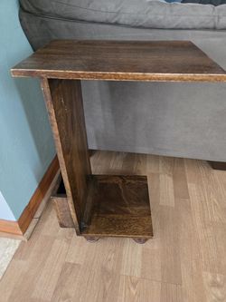 Sofa side table, c table with storage