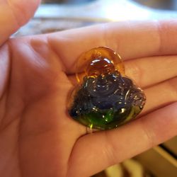 Glass Buddha Pendant Bead