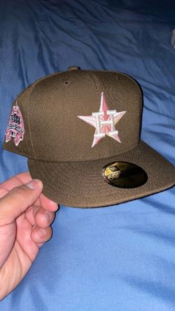 Houston Astros new era fitted hat size 8 Brown/Pink