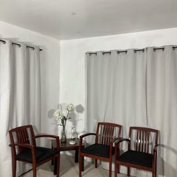 Cherrywood Accent Chairs With Black Seats 3 Available $20 Each