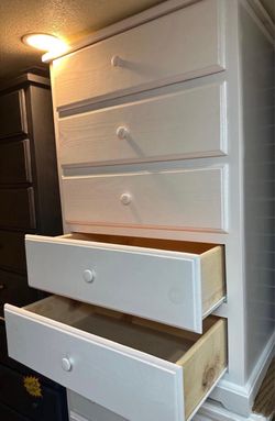 5 drawer white pine