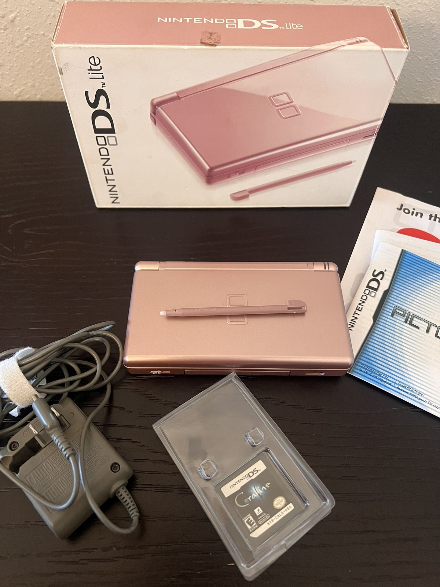 Pink Nintendo DS / Coraline game Bundle