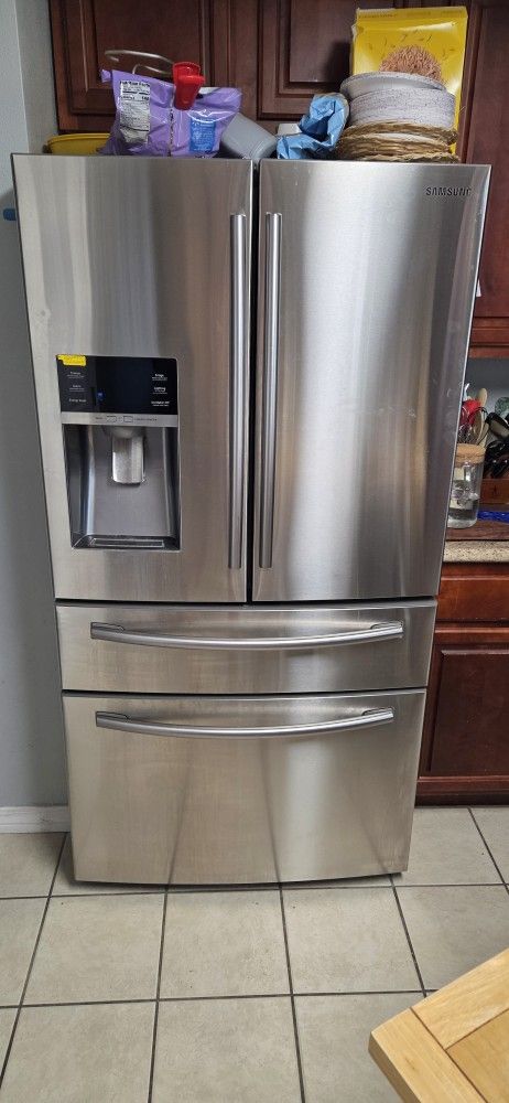 Samsung Refrigerator Stainless 2 drawer Adj.