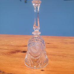 Vintage BLEIKRISTALL BELL, West Germany Frosted Tulip 7.5" 24% Lead Crystal