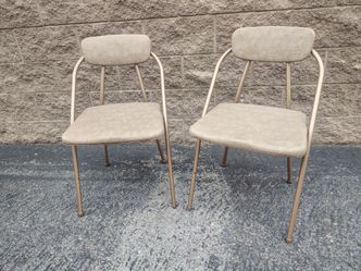 Vintage 1950s Cosco Hamilton Atomic folding chairs (set of 2)