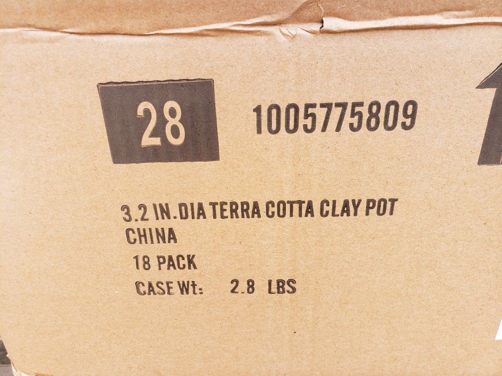 3.2 Cotta Clay Pot 18 Pack