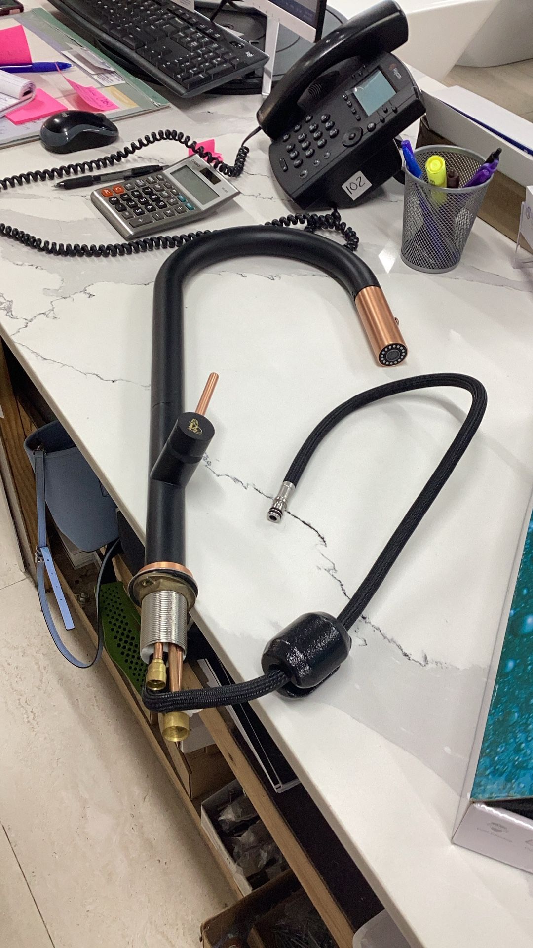 Touch On Faucet Pull Down Black And Brass