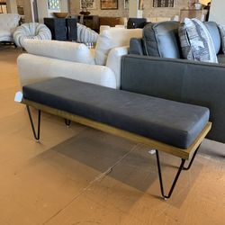 Dark Blue Bench w/ Hairpin Leg 