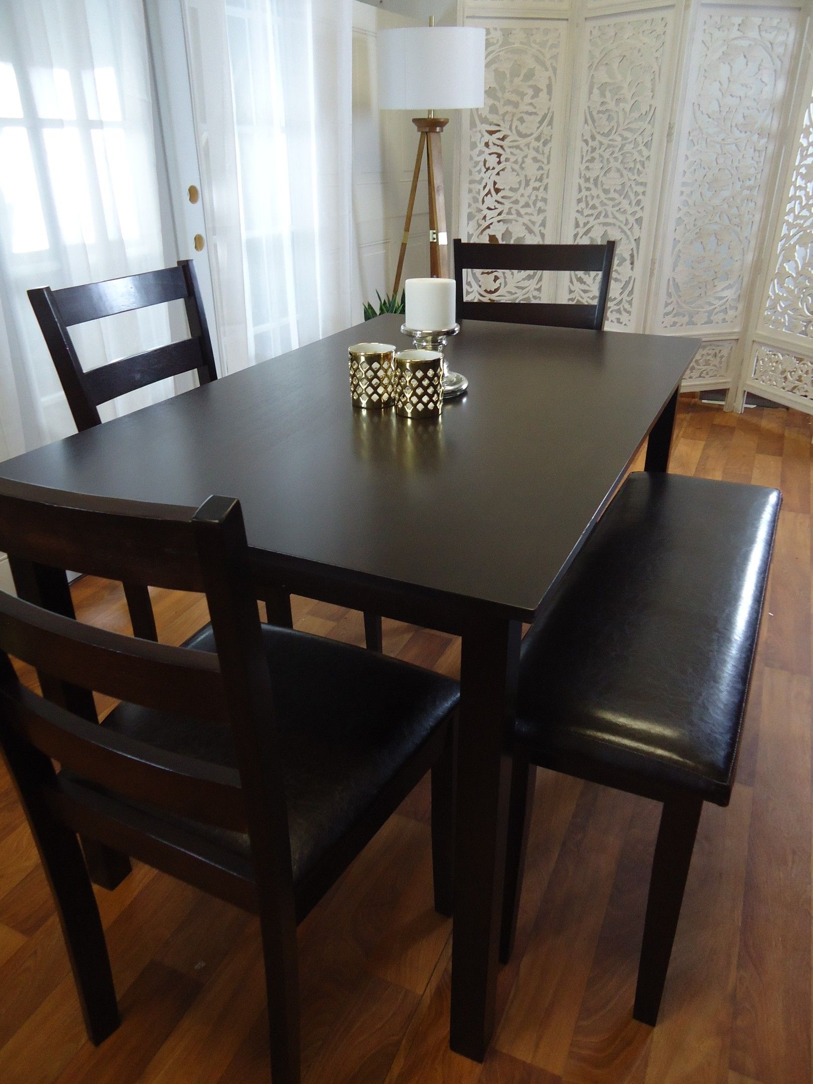 New Dining Table with Chairs and Bench Dinette Room Set