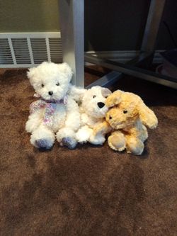 Mixed Plush Toy Lot (Set of 3) – Teddy Bear & Puppies