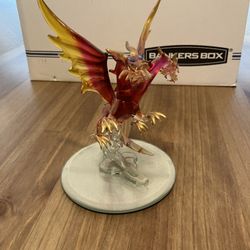 8 Inch Blown Glass Two Headed Dragon Figure
