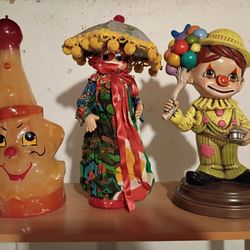 3- Vintage Clown Collectibles 