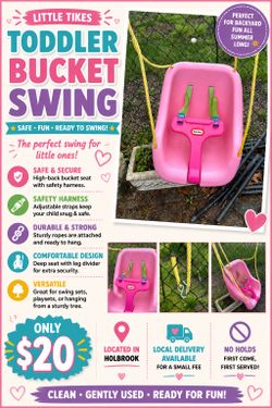 💗 Little Tikes Toddler Bucket Swing 💗