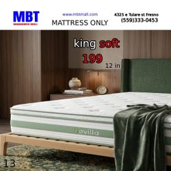King mattress only.