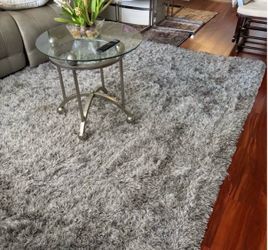 Large fluffy rug